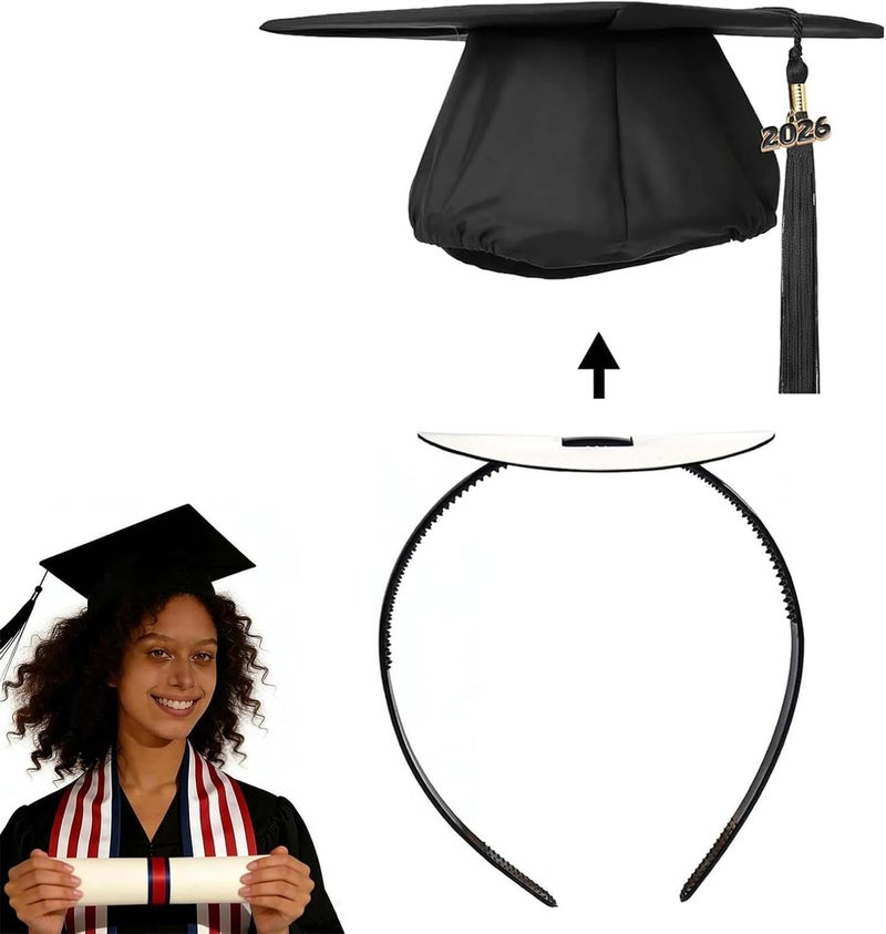 ZEYER Graduation Cap Headband Stabilizer Headband - Anti Slip Hair Band for Women, Hat Accessories for Graduates & Students - Image 1