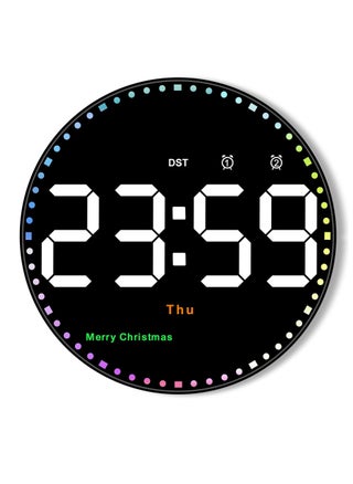 LED Digital Wall Clock, 10"" Large Display Color Second Hand Digital Clock LED Clock with Remote Control Dimming Clock with Date Display, 12/24 Hour, Temperature for Living Room Bedroom Office - pzsku/ZC0F971CA274A8CDF3252Z/45/_/1725544715/9307ebcb-610a-4f13-9b99-3dfb5090fb1b