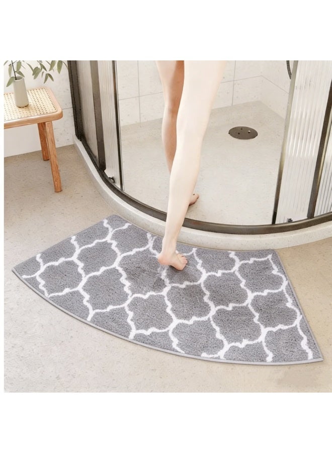KYD Curved Bathroom Mat 45x100cm - Non Slip Super Absorbent Soft Plush Bath Rug for Shower/Toilet/Bathtub | Anti-slip Bath Mat for Wet Floor - Image 1