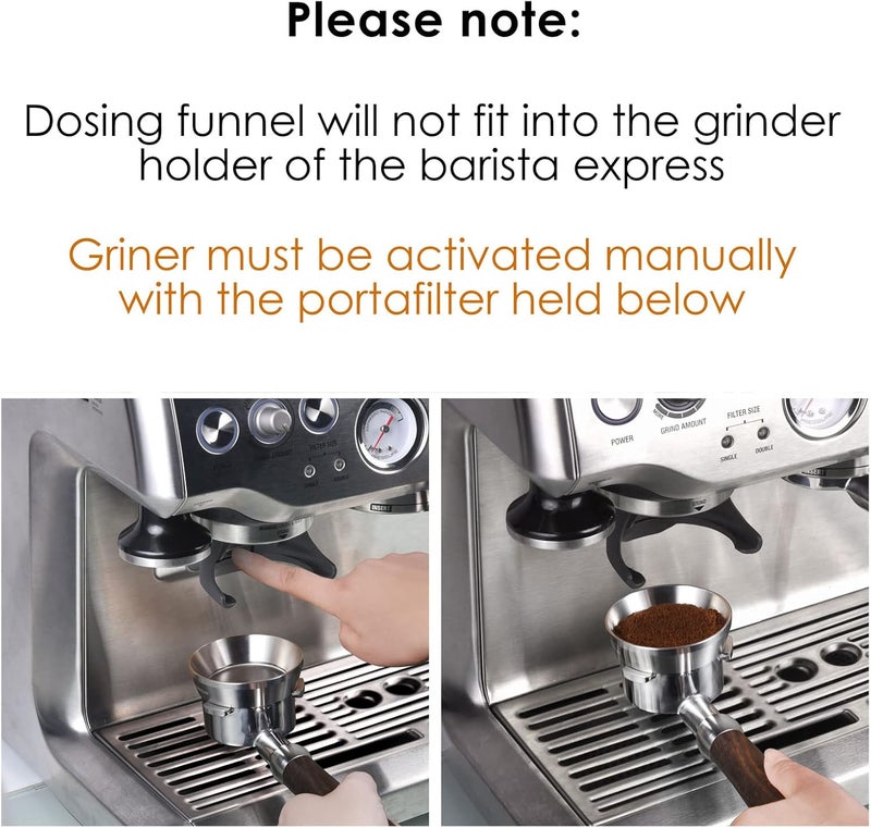 MATOW 54mm Espresso Dosing Funnel, Stainless Steel Coffee Dosing Ring Compatible with Breville 54mm Portafilter - Image 3