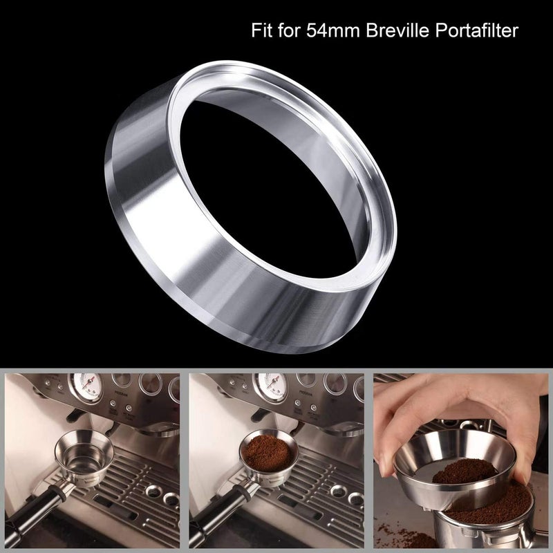 MATOW 54mm Espresso Dosing Funnel, Stainless Steel Coffee Dosing Ring Compatible with Breville 54mm Portafilter - Image 5