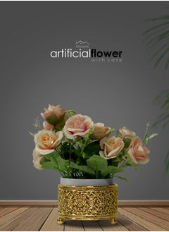AIWANTO 2Pcs Potted Artificial Flower Decoration for Home Office Table Mini Potted Fake Flowers with Vase Centerpiece Decor  - Image 4