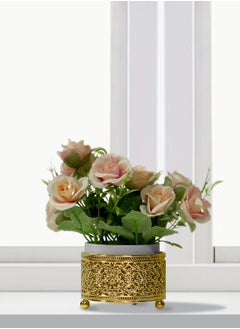 AIWANTO 2Pcs Potted Artificial Flower Decoration for Home Office Table Mini Potted Fake Flowers with Vase Centerpiece Decor  - Image 5