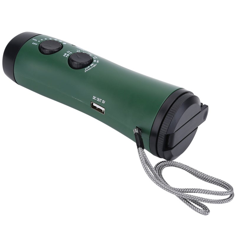 Hand Crank LED Emergency Flashlight: Portable Lightweight Durable - Multi-Function Radio Phone Charger for Outdoor Emergency Use - Image 4