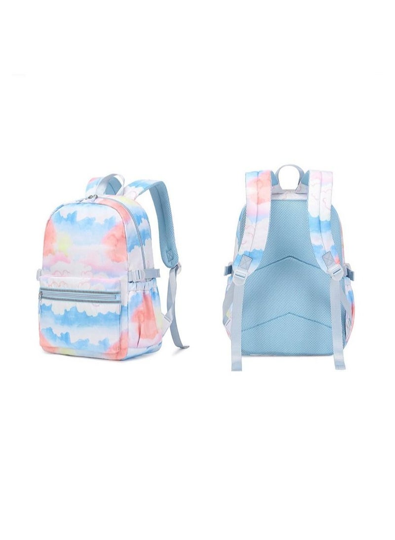 Aolida 3-Piece Fresh Contrasting Colors Style School Backpacks For Girls Reduced Weight Printed Backpacks Set - Image 2