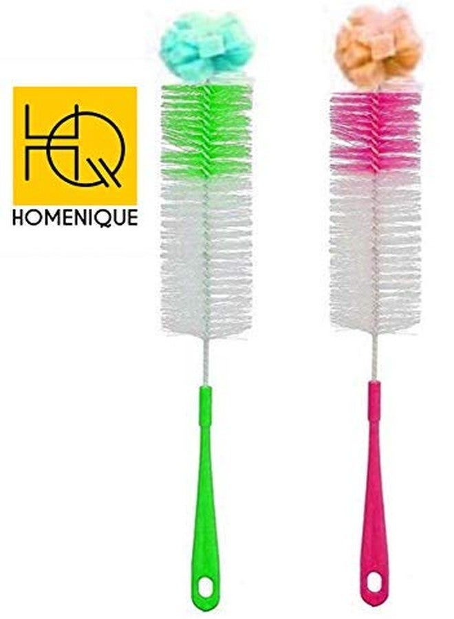 Homenique Set of 2 Sponge Bottle Cleaning Brush (Colour May Vary) - Pack of 2 - Image 3