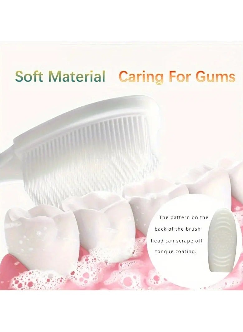 Goolsky 2pcs Soft Nano Manual Toothbrushes With Soft Bristles For Teeth Gums, For Deep Cleaning Oral Care At Home For Daily Life - Image 2