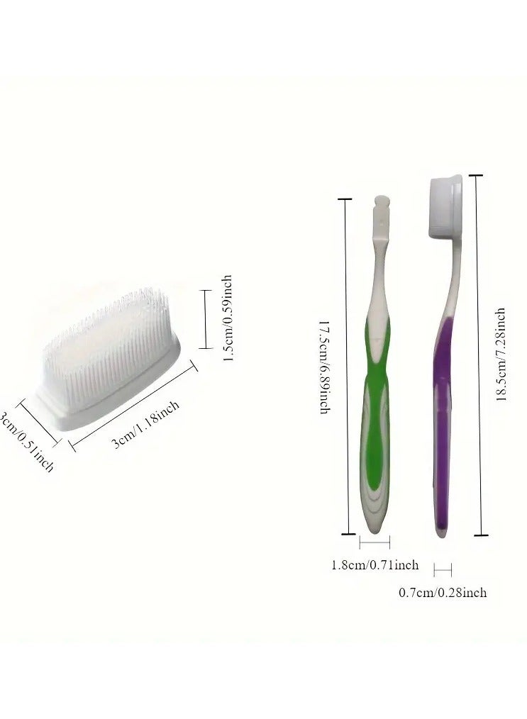 Goolsky 2pcs Soft Nano Manual Toothbrushes With Soft Bristles For Teeth Gums, For Deep Cleaning Oral Care At Home For Daily Life - Image 3