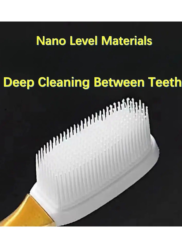 Goolsky 2pcs Soft Nano Manual Toothbrushes With Soft Bristles For Teeth Gums, For Deep Cleaning Oral Care At Home For Daily Life - Image 5