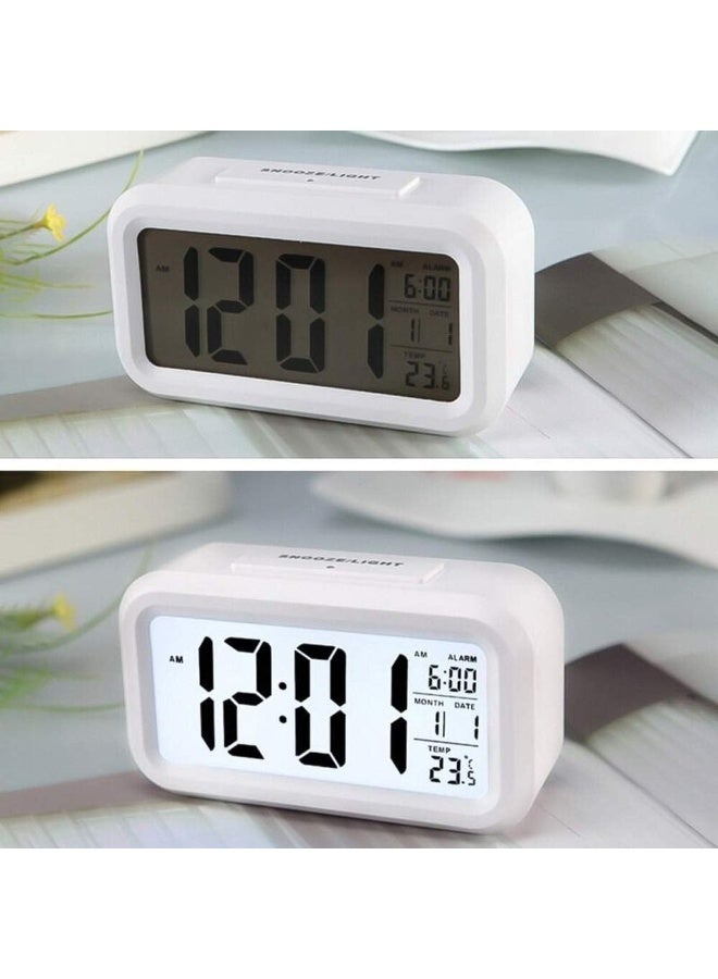 BLOOMING TIME Digital Display Electronic Alarm Clock White - Image 3