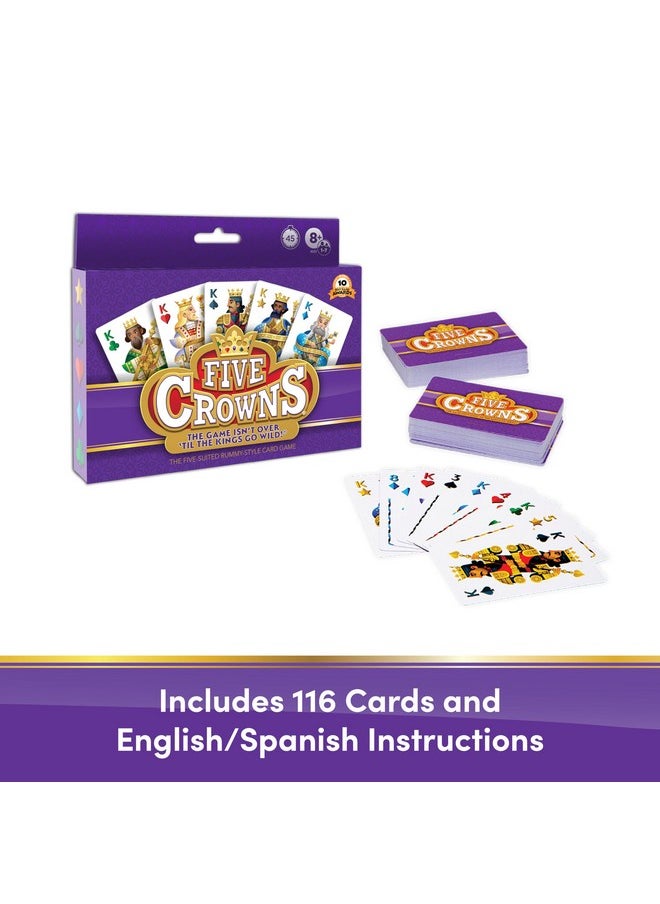 PlayMonster - PlayMonster Five Crowns - The Game Isn't Over Until the Kings Go Wild! - 5 Suited Rummy-Style Card Game - For Ages 8+ - Image 1