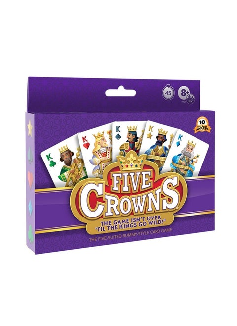 PlayMonster Five Crowns - The Game Isn't Over Until the Kings Go Wild! - 5 Suited Rummy-Style Card Game - For Ages 8+