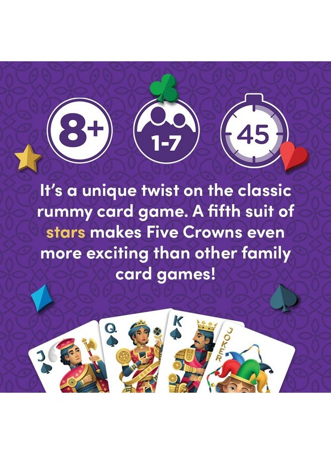PlayMonster - PlayMonster Five Crowns - The Game Isn't Over Until the Kings Go Wild! - 5 Suited Rummy-Style Card Game - For Ages 8+ - Image 1