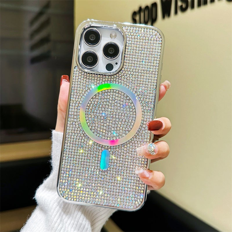 Thousand Diamond Magnetic Shell for iPhone15plus Phone Case 13 Girl Flash Diamond 11 Apple 14 Luxury 16 - Image 3