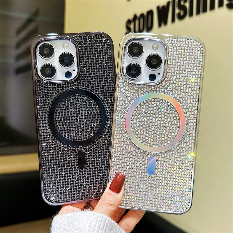 Thousand Diamond Magnetic Shell for iPhone15plus Phone Case 13 Girl Flash Diamond 11 Apple 14 Luxury 16 - Image 2