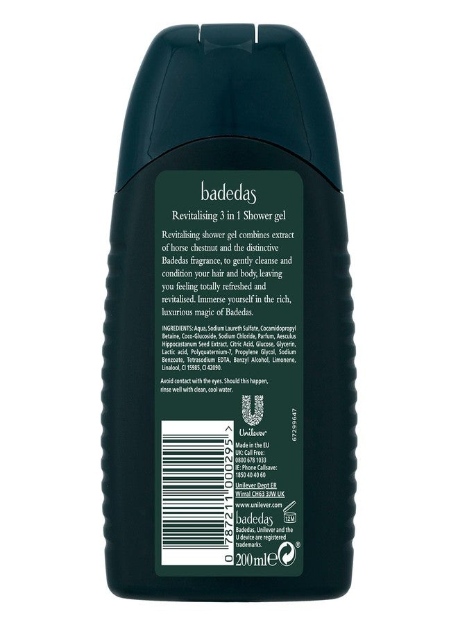 Badedas Revitalising Shower Gel, Shampoo & Conditioner 200ml (PACK OF 6) - Image 3