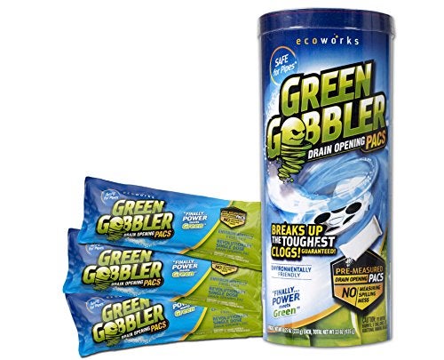 Green Gobbler حلول إيكوكلاين GGDC3SEMR جوبلر يكسر أصعب السدادات، 1 عدّ (عبوة من 1)، أخضر - Image 1