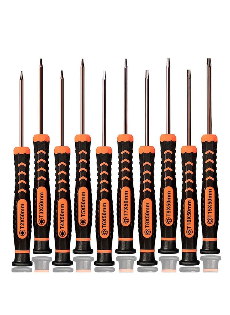 سيوسي - مجموعة مفك البراغي Torx من مفكات أدوات الأمان الصغيرة T2-T15،10 قطعة مع T2 T3 T4 T5 T6 T8 T8 T10 T15 T15 TOLAT - Image 1
