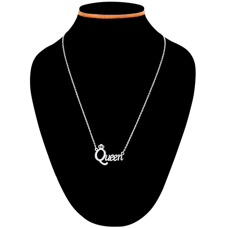 Thrillz Valentine Special Queen Pendant Necklace For Women and Girls Couple Gift Chain Necklace Fashion Jewellery - Image 3
