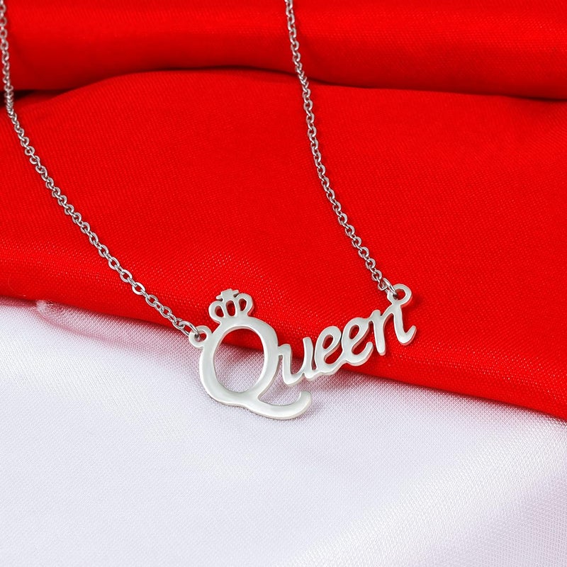 Thrillz Valentine Special Queen Pendant Necklace For Women and Girls Couple Gift Chain Necklace Fashion Jewellery - Image 2