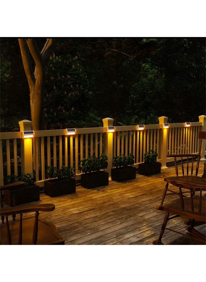 BLUE CORAL 4 Pack Solar Deck Lights, Solar Powered, Waterproof, Ideal Outdoor Lights for Step Stair Deck Fence Path Patio Pathway, Cool Warm  - Image 5