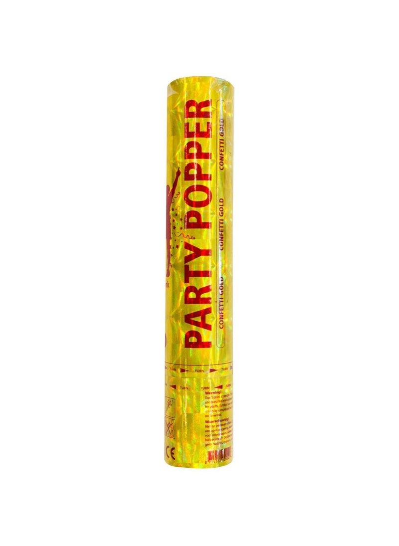 Folat Party Popper Confetti Cannon Gold Paper Foil 28cm