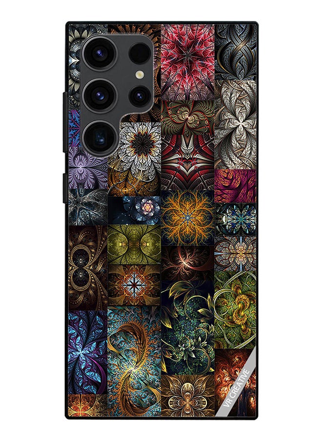 VR CREATIVE Protective Case Cover For Samsung Galaxy S23 Ultra 5G 30 Mind Blowing Pieces Of Algorithmic Fractal Art Design Multicolour - Image 1