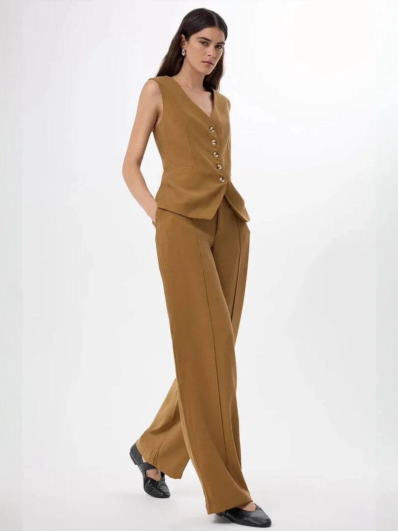HICCUP High-Waist Wide-Leg Pants