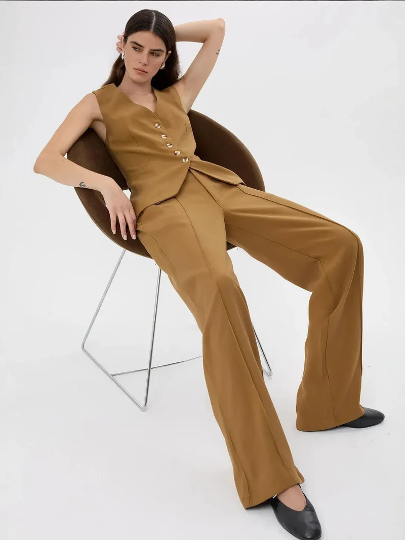 HICCUP High-Waist Wide-Leg Pants