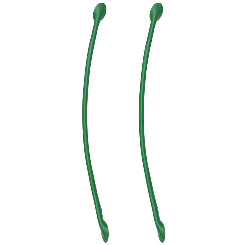 1 Pair 40cm Leather Handbag Handles DIY Sewing Tote Bag Replacement Flap End Strap Thicken Sewing (Green) - Image 3