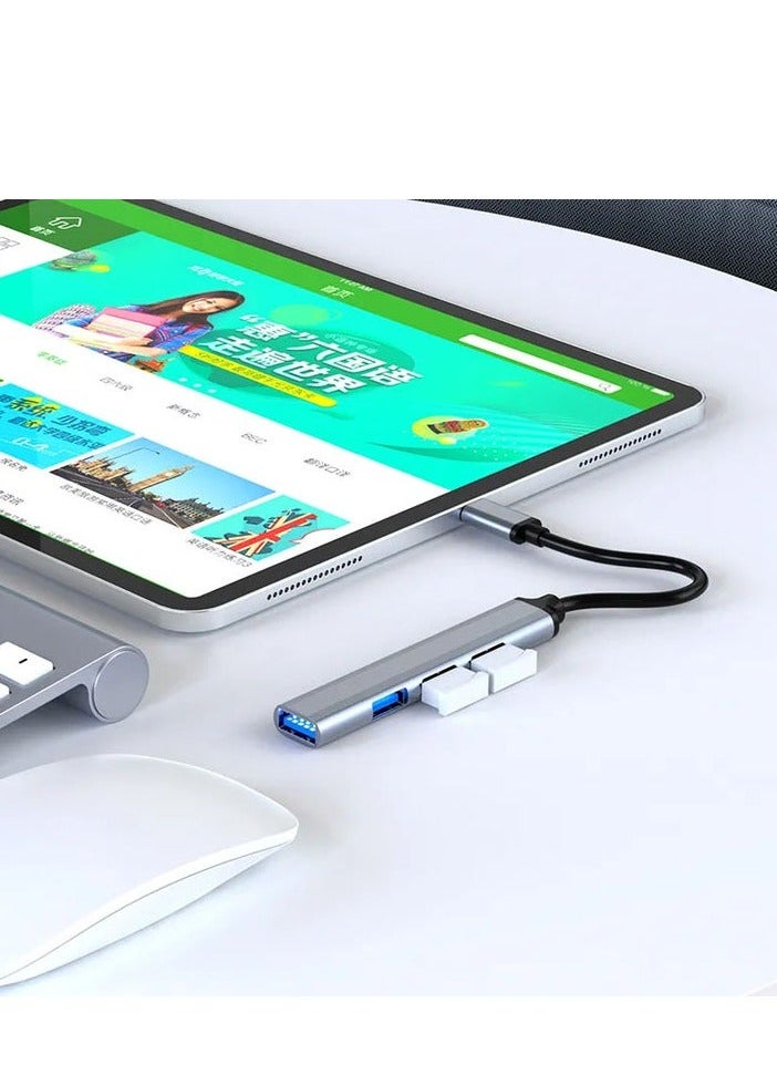 USB C Hub, USB C 4-Port Ultra-Slim Type-C to USB（1*USB 3.0 & 3*USB 2.0）USB Splitter USB Adapter Multiport for Mac Book, Notebook, Phone, XPS, Windows and More Type C Devices