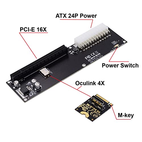Chenyang تشين يانغ Oculink SFF-8612 إلى PCI-E 3.0/4.0 M.2 M-Key إلى محول PCIe 3.0/4.0 X16 لبطاقة الرسوميات الخارجية eGPU/GPD Win Max2 وبطاقة SSD - Image 4