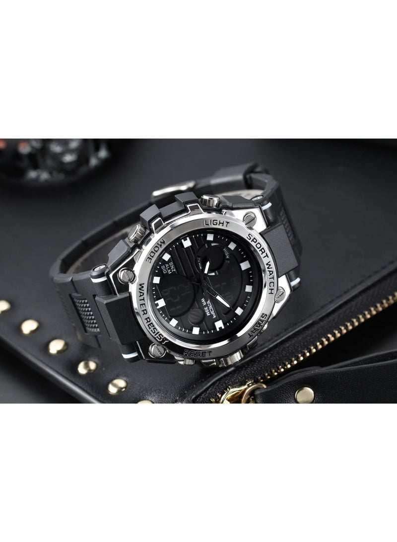 Sanda Men's Watches Sports Outdoor Waterproof Watches Men's Date Multifunction Stopwatch Analog Watch - Image 4