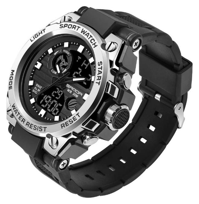 Sanda Men's Watches Sports Outdoor Waterproof Watches Men's Date Multifunction Stopwatch Analog Watch - Image 1