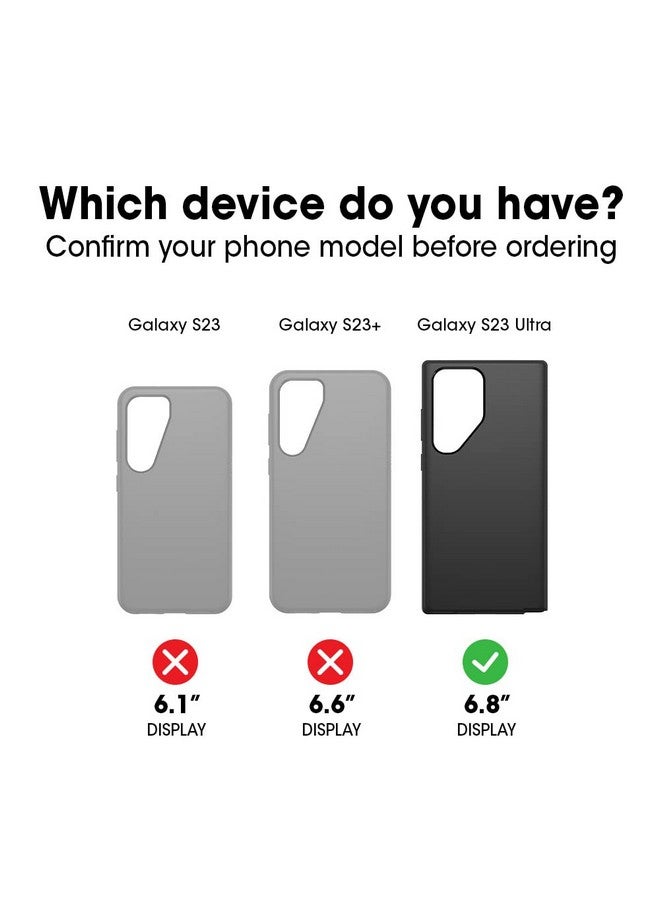 أوتربوكس جراب OtterBox Galaxy S23 Ultra Commuter Series - أسود، نحيف ومتين، مناسب للجيب، مع حماية للمنافذ - Image 2