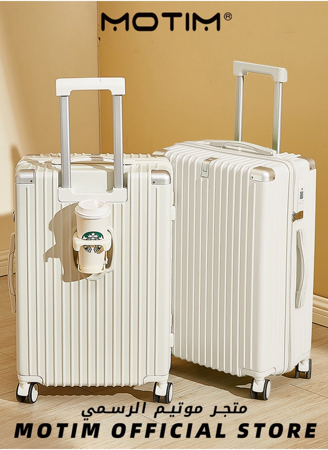 Motim - Travel Luggage Expandable PP Hard Shell Clearance Luggage with TSA Lock Spinner Wheels Inside Cup Holder and Front Inside Hook for Long Distance Travel by Airplane - Image 1