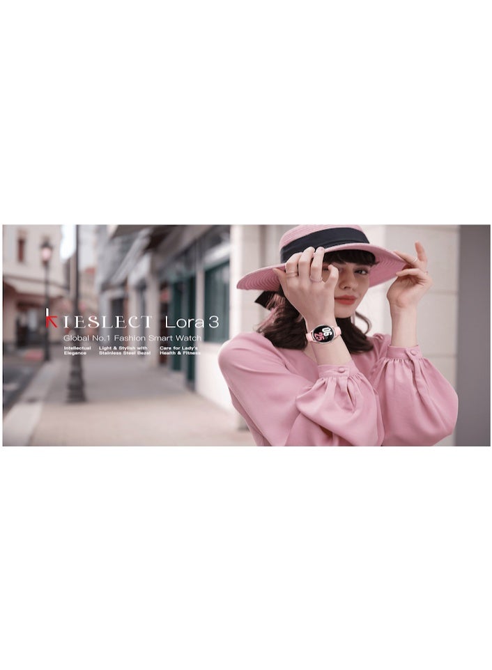 KIESLECT Lora 3 Smartwatch for Women + Ora Earring Pods True Wireless Earbuds – Cherry Pink | Health Tracking, AI Dual-Mic & USB-C Charging (Bundle) - Image 4