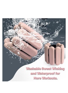 Rightsure 2 Wrist Weights,Adjustable Wrist and Ankle Weights 2lbs Each,Durable Wrist Weights for Women and Men,Portable Weighted Cuffs for Home and Office,Walking,Yoga,Dance,Barre,Gym (Pink)  - Image 4