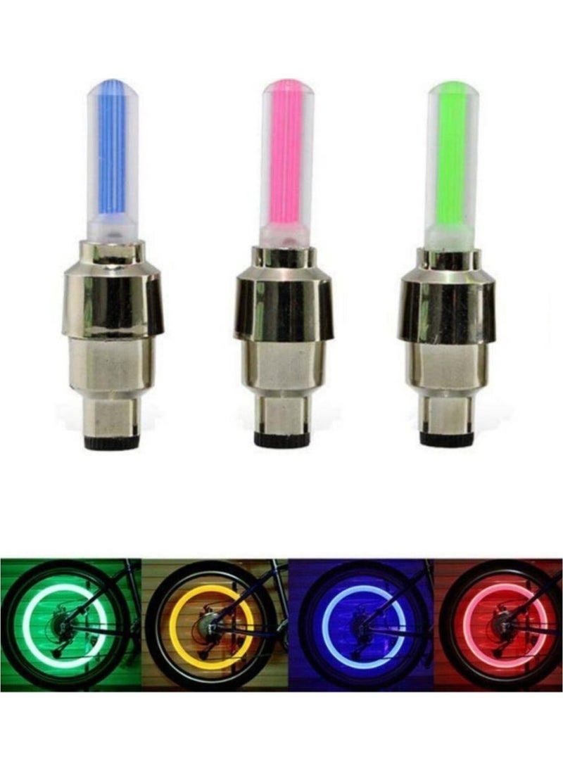 What's New What's New 4 Pieces Motion Sensor Illuminated Valve Cap Lamp Car Bicycle Wheel Rim Light Rim Lamp