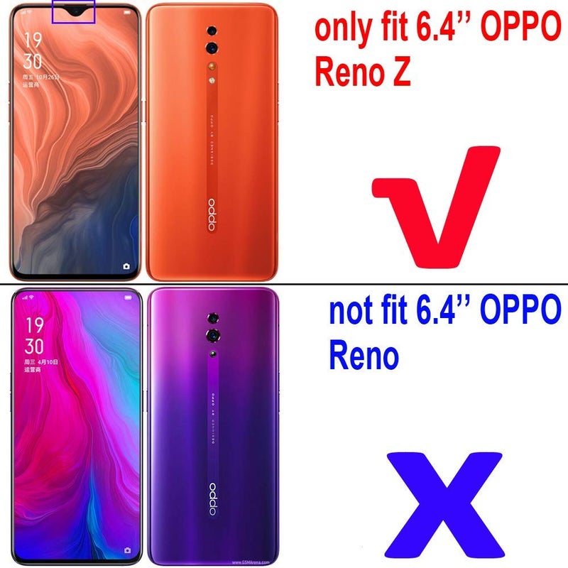 MaiJin LuluMain Compatible with Oppo Reno Z Case, Metal Ring Grip Kickstand Shockproof Hard Bumper (Works with Magnetic Car Mount) Dual Layer Rugged Cover for Oppo RenoZ (Red) - Image 2