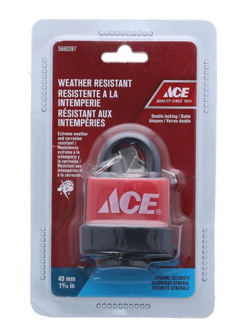 ACE Padlock Weather Proof 40mm 1 9-16 Inch Ace