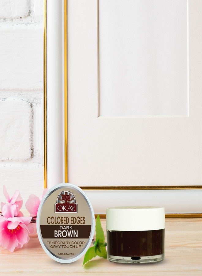 OKAY Colored Edges Dark Brown - Root Touch Up, Edge Control, Root Cover Up, Black Edge Gel, Gray Hair Cover Up for Women & Men, Hairline Coverage for Hair Loss, Thinning - 0.5 Oz (Pack of 1) - Image 4