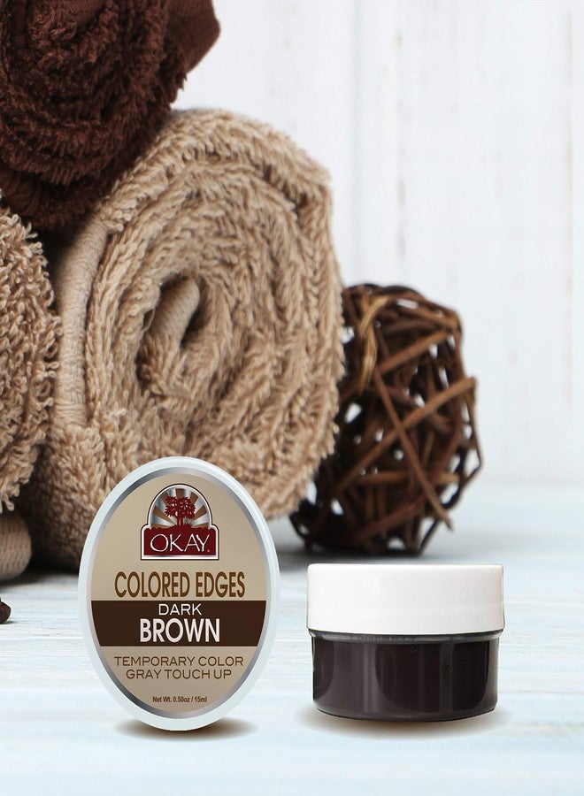 OKAY Colored Edges Dark Brown - Root Touch Up, Edge Control, Root Cover Up, Black Edge Gel, Gray Hair Cover Up for Women & Men, Hairline Coverage for Hair Loss, Thinning - 0.5 Oz (Pack of 1) - Image 5