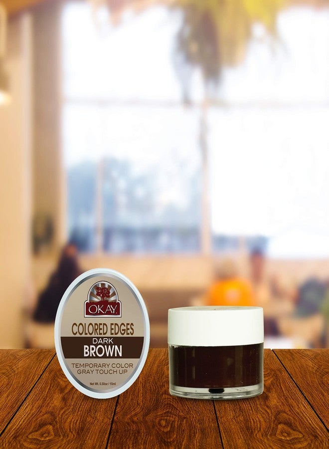 OKAY Colored Edges Dark Brown - Root Touch Up, Edge Control, Root Cover Up, Black Edge Gel, Gray Hair Cover Up for Women & Men, Hairline Coverage for Hair Loss, Thinning - 0.5 Oz (Pack of 1) - Image 3