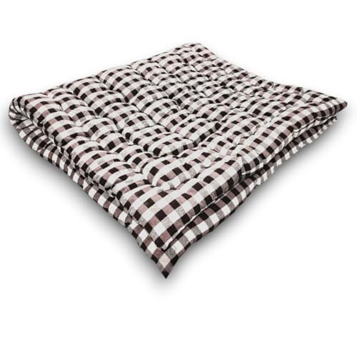 ATOOTFUSION Soft Thick Premium Cotton Quilt|Movable Foldable Rollable Light Weight Filled Single Firm Cotton Mattress|Gadda(Ghingam Plaid,1 Sleeping Capacity,3X6 Ft Or 72X36 In)Black&White Check - Image 4
