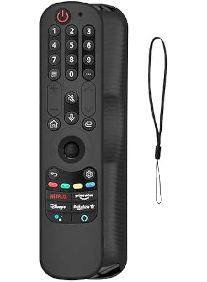 erorex Silicone Protective Case For Lg An Mr21Gc Magic Remote Control 2021 Anti Slip Light Weight Shockproof Glow Protective Cover For Lg Mr21N 21Ga Remote Case Sleeve Holder Glow Black 