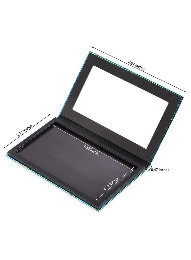 Allwon Magnetic Palette Mermaid Empty Makeup Palette With Mirror And 30Pcs Adhesive Empty Palette Metal Stickers For Eyeshadow Lipstick Blush Powder (Green) - Image 4