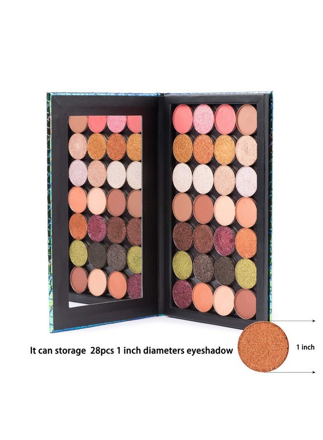 Allwon Magnetic Palette Mermaid Empty Makeup Palette With Mirror And 30Pcs Adhesive Empty Palette Metal Stickers For Eyeshadow Lipstick Blush Powder (Green) - Image 5