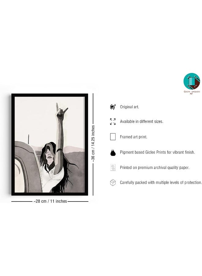 QUOTE - UNQUOTE ART Aesthetic Frames for Wall - Minimalist Paintings - 11x14 inches - Black Frame - Image 3