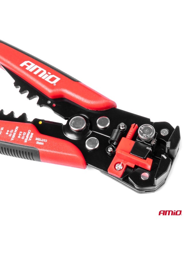 AMIO Self-Adjusting Wire Stripper 0.2–6 mm with Built-in Cutter & Crimping Tool for Electrical Work - Image 3